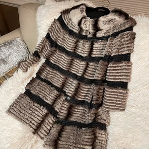 Luxurious Rex Chinchilla Fur Coat
